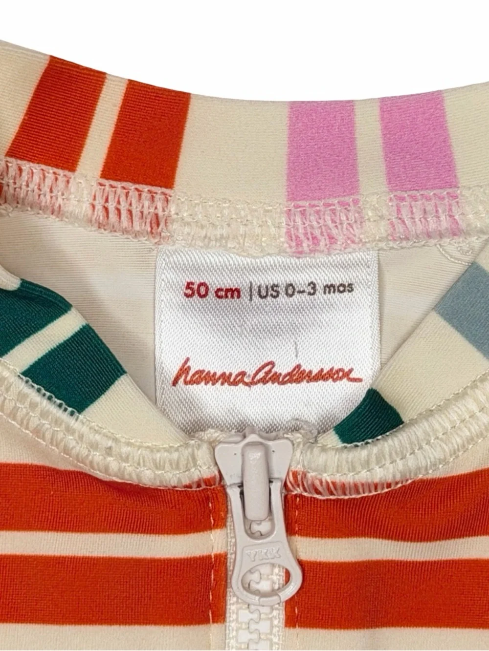 Hanna Andersson Striped Rashguard‎ One-Piece Swimsuit